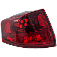 Driver Side, Outer Tail Light, without Bulb, Halogen, Red Lens, Base Model, CAPA Certified
