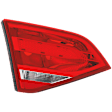 Passenger Side, Inner Tail Light, without Bulb, Halogen, Clear and Red Lens, Base Model, Sedan