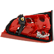 Passenger Side, Inner Tail Light, without Bulb, Halogen, Clear and Red Lens, Base Model, Sedan