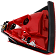 Passenger Side, Inner Tail Light, without Bulb, Halogen, Clear and Red Lens, Base Model, Sedan