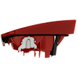 Passenger Side, Inner Tail Light, without Bulb, Halogen, Clear and Red Lens, Base Model, Sedan