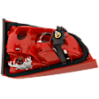 Driver Side, Inner Tail Light, without Bulb, Halogen, Clear and Red Lens, Base Model, Sedan