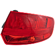 Passenger Side, Outer Tail Light, without Bulb, Halogen, Red Lens, Base Model, To VIN A112778