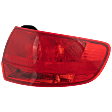 Passenger Side, Outer Tail Light, without Bulb, Halogen, Red Lens, Base Model, To VIN A112778