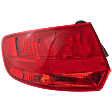 Driver Side, Outer Tail Light, without Bulb, Halogen, Red Lens, Base Model, To VIN A112778