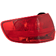 Driver Side, Outer Tail Light, without Bulb, Halogen, Red Lens, Base Model, To VIN A112778