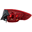 Driver Side, Outer Tail Light, without Bulb, Halogen, Red Lens, Base Model, To VIN A112778
