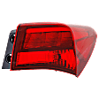 Passenger Side, Outer Tail Light, with Bulb, Halogen, Red Lens