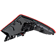 Passenger Side, Outer Tail Light, with Bulb, Halogen, Red Lens