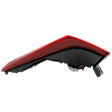 Passenger Side, Outer Tail Light, with Bulb, Halogen, Red Lens, CAPA CERTIFIED