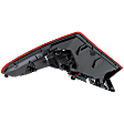Driver Side, Outer Tail Light, with Bulb, Halogen, Red Lens