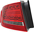 Driver Side, Outer Tail Light, with Bulb, LED, Clear and Red Lens, Base Model, Sedan