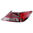 Passenger Side Tail Light, with Bulb, Halogen, Clear and Red Lens