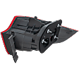 Passenger Side, Outer Tail Light, with Bulb, Halogen, Red Lens, Sedan