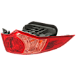 Driver Side, Outer Tail Light, with Bulb, Halogen, Red Lens, Sedan