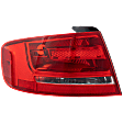 Driver Side, Outer Tail Light, without Bulb, Halogen, Clear and Red Lens, Base Model, Sedan