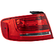 Driver Side, Outer Tail Light, without Bulb, Halogen, Clear and Red Lens, Base Model, Sedan