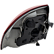 Passenger Side Tail Light, with Bulb, Halogen, Clear and Red Lens, Base Model