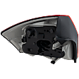 Passenger Side Tail Light, with Bulb, Halogen, Clear and Red Lens, Base Model