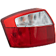 Driver Side Tail Light, with Bulb, Halogen, Clear and Red Lens, Base Model