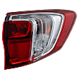 Passenger Side, Outer Tail Light, with Bulb, Halogen, Clear and Red Lens, Base Model, 6 Cyl., 3.5L Engine