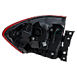 Passenger Side, Outer Tail Light, with Bulb, Halogen, Clear and Red Lens, Base Model, 6 Cyl., 3.5L Engine, CAPA Certified