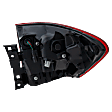 Driver Side, Outer Tail Light, with Bulb, Halogen, Clear and Red Lens, Base Model, 6 Cyl., 3.5L Engine