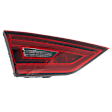 Driver Side, Inner Tail Light, with Bulb, LED, Clear and Red Lens, Convertible/Sedan