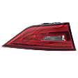 Driver Side, Inner Tail Light, with Bulb, LED, Clear and Red Lens, Convertible/Sedan