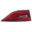 Driver Side, Inner Tail Light, with Bulb, LED, Clear and Red Lens, Convertible/Sedan