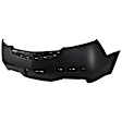 Rear Primed Bumper Cover, Without Parking Aid Sensor Holes, CAPA CERTIFIED