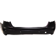 Rear Primed Bumper Cover, Base Model, Sedan, For Models Without S-Line Package, With Parking Aid Sensor Holes