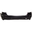 Rear Primed Bumper Cover, Base Model, Sedan, For Models Without S-Line Package, With Parking Aid Sensor Holes
