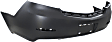 Rear Primed Bumper Cover, Sedan, Without Parking Aid Sensor Holes