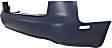 Rear Primed Bumper Cover, Base Model, Sedan, Without Parking Aid Sensor Holes