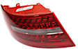 Driver Side, Outer Tail Light, without Bulb, Halogen, Clear and Red Lens, Base Model