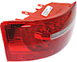 Driver Side, Outer Tail Light, without Bulb, Halogen, Clear and Red Lens, Base Model