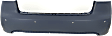 Rear Primed Bumper Cover, Base Model, Sedan, Without Fog Light Holes, With Parking Aid Sensor Holes