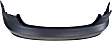 Rear Primed Bumper Cover, Convertible/Sedan, Without Parking Aid Sensor Holes