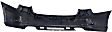 Rear Primed Bumper Cover, Convertible/Sedan, Without Parking Aid Sensor Holes
