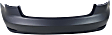 Rear Primed Bumper Cover, Convertible/Sedan, Without Parking Aid Sensor Holes, CAPA Certified