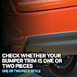 Rear, Driver or Passenger Side Bumper Trim, Chrome