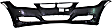 Front Primed Bumper Cover, Sedan/Wagon, With Fog Light Holes, With Park Distance Control, Without Headlight Washer Holes