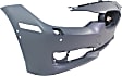 Front Primed Bumper Cover, Base Model, Sedan/Wagon, For Models Without M Package, Modern Type, With Fog Light Holes, With Parking Aid Sensor Holes, With Headlight Washer Holes