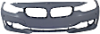 2014-2015 BMW 328d xDrive - Front Primed Bumper Cover, Base Model, Sedan/Wagon, For Models Without M Package, Modern Type, With Park Distance Control Sensor, Without Parking Aid Sensor Holes, Without Headlight Washer Holes