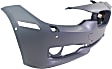 Front Primed Bumper Cover, Base Model, Sedan/Wagon, For Models Without M Package, Standard Type, With Fog Light Holes, With Parking Aid Sensor Holes, With Headlight Washer Holes