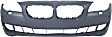 Front Primed Bumper Cover, Base Model, Sedan, With Park Distance Sensor Holes, With Side View Camera Holes, CAPA Certified