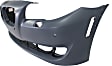 Front Primed Bumper Cover, Base Model, Sedan, With Park Distance Sensor Holes, With Side View Camera Holes, CAPA Certified