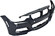 Front Primed Bumper Cover, For Models With M Package, With Park Distance Control, With Headlight Washer Holes, With Surround View Camera Holes, With Park Assist Holes, CAPA Certified