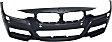 2013-2016 BMW 328i xDrive - Front Primed Bumper Cover, Sedan/Wagon, For Models With M Package, With Park Distance Control, With Headlight Washer Holes, With Fog Light Holes